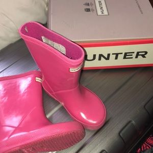 Girls Pink Hunter Boots